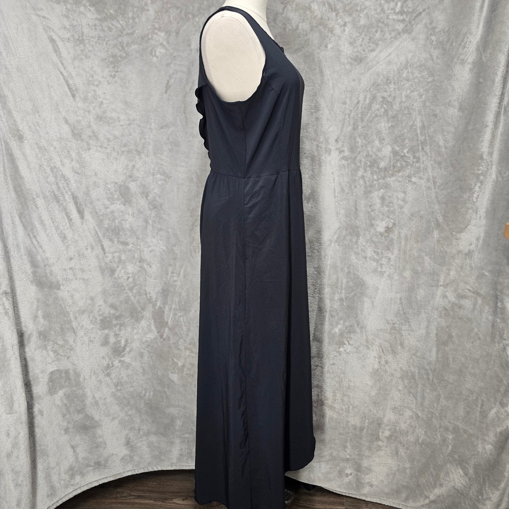 Toad&Co Sunkissed Maxi Dress Women L Black Minimalist Gorpcore Athleisure Pocket - Picture 10 of 16